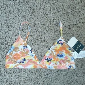 Roxy Women's Printed Beach Classics Fixed Tri Bikini Swimsuit Top